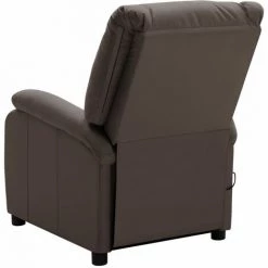 Topdeal Fauteuil Inclinable électrique De Massage Marron Similicuir FF3073714_FR -Pas Cher Fauteuil Magasin 60046964 4