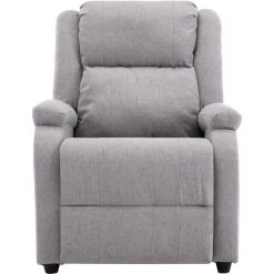 Topdeal Fauteuil TV Inclinable électrique Gris Clair Tissu FF3073727_FR -Pas Cher Fauteuil Magasin 60046965 3
