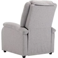 Topdeal Fauteuil TV Inclinable électrique Gris Clair Tissu FF3073727_FR -Pas Cher Fauteuil Magasin 60046965 5