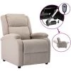 Topdeal Fauteuil TV Inclinable électrique Crème Tissu FF3073726_FR 2 Topdeal Fauteuil TV Inclinable électrique Crème Tissu FF3073726_FR -Pas Cher Fauteuil Magasin 60046969 1