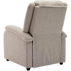 Topdeal Fauteuil TV Inclinable électrique Crème Tissu FF3073726_FR -Pas Cher Fauteuil Magasin 60046969 5