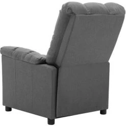 Topdeal Fauteuil De Massage Inclinable électrique Gris Clair Tissu FF3073758_FR -Pas Cher Fauteuil Magasin 60046977 4