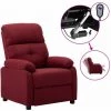 Topdeal Fauteuil Inclinable électrique Rouge Bordeaux Tissu FF3073805_FR -Pas Cher Fauteuil Magasin 60046991 1