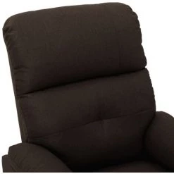 Topdeal Fauteuil De Massage Inclinable électrique Marron Foncé Tissu FF3073817_FR -Pas Cher Fauteuil Magasin 60047003 5