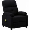 LITZEE Fauteuil De Massage Noir Tissu #