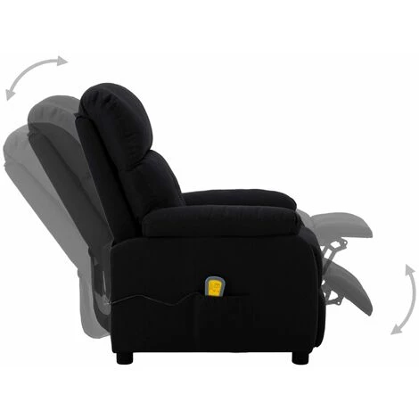 LITZEE Fauteuil De Massage Noir Tissu # 4 LITZEE Fauteuil De Massage Noir Tissu # – Image 2