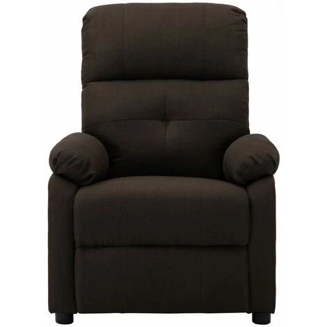 LITZEE Fauteuil De Massage Marron Foncé Tissu # 5 LITZEE Fauteuil De Massage Marron Foncé Tissu # – Image 3