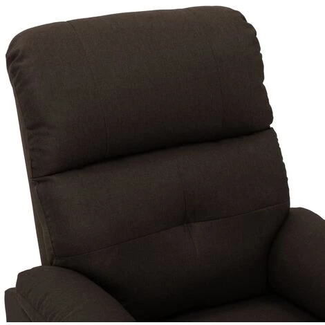 LITZEE Fauteuil De Massage Marron Foncé Tissu # 7 LITZEE Fauteuil De Massage Marron Foncé Tissu # – Image 5