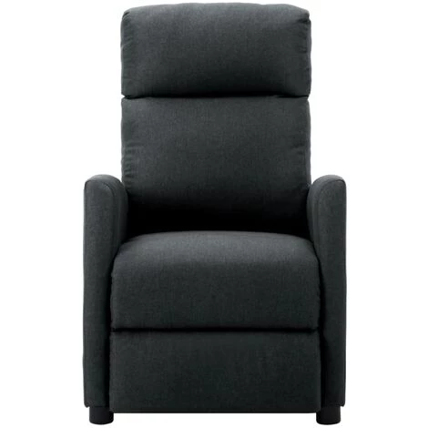 LITZEE Fauteuil De Massage Inclinable Gris Foncé Tissu # 5 LITZEE Fauteuil De Massage Inclinable Gris Foncé Tissu # – Image 3