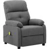 LITZEE Fauteuil De Massage Gris Clair Tissu # 2 LITZEE Fauteuil De Massage Gris Clair Tissu # -Pas Cher Fauteuil Magasin 60166307 1