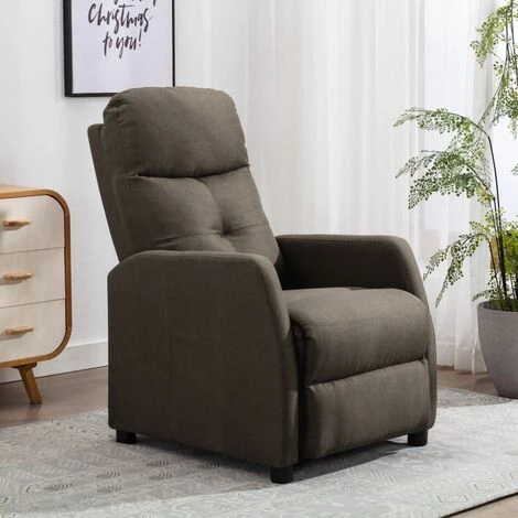 LITZEE Fauteuil Inclinable Taupe Tissu # 3 LITZEE Fauteuil Inclinable Taupe Tissu #