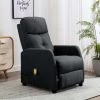 LITZEE Fauteuil Inclinable De Massage Gris Foncé Tissu #