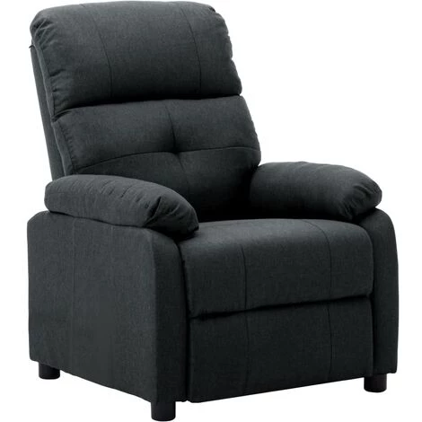 LITZEE Fauteuil Inclinable Gris Foncé Tissu # 3 LITZEE Fauteuil Inclinable Gris Foncé Tissu #