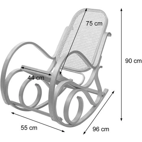DéCOSHOP26 Fauteuil à Bascule Rocking Chair En Bois Clair Assise En Cuir Marron - Marron 4 DéCOSHOP26 Fauteuil à Bascule Rocking Chair En Bois Clair Assise En Cuir Marron - Marron – Image 2