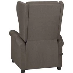 INLIFE Fauteuil Inclinable De Massage électrique Marron Tissu -Pas Cher Fauteuil Magasin 60303022 5