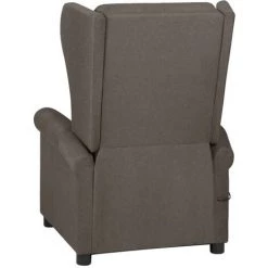 INLIFE Fauteuil De Massage Inclinable Marron Tissu -Pas Cher Fauteuil Magasin 60303023 4