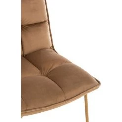 LES TENDANCES Fauteuil Métal Textile Marron Clair Dodi -Pas Cher Fauteuil Magasin 60348899 5