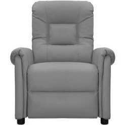 YOUTHUP Fauteuil Releveur Inclinable Gris Similicuir - Gris -Pas Cher Fauteuil Magasin 60365870 3