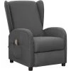 YOUTHUP Fauteuil De Massage Inclinable Gris Foncé Tissu - Gris