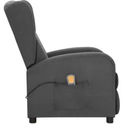 YOUTHUP Fauteuil De Massage Inclinable Gris Foncé Tissu - Gris -Pas Cher Fauteuil Magasin 60367212 3