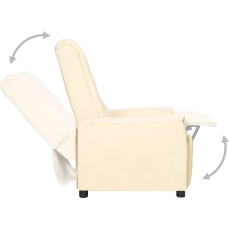 YOUTHUP Fauteuil Releveur Inclinable Crème Similicuir - Crème 7 YOUTHUP Fauteuil Releveur Inclinable Crème Similicuir - Crème – Image 5