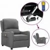 YOUTHUP Fauteuil Releveur Inclinable De Massage Gris Clair Tissu - Gris