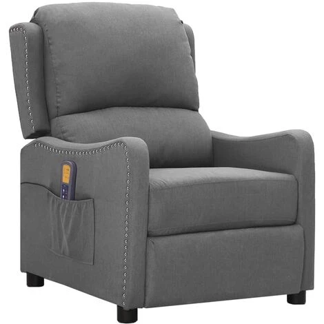 YOUTHUP Fauteuil Releveur Inclinable De Massage Gris Clair Tissu - Gris 4 YOUTHUP Fauteuil Releveur Inclinable De Massage Gris Clair Tissu - Gris – Image 2