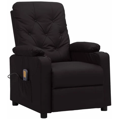 YOUTHUP Fauteuil Releveur Inclinable De Massage Noir Similicuir - Noir 4 YOUTHUP Fauteuil Releveur Inclinable De Massage Noir Similicuir - Noir – Image 2
