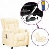 YOUTHUP Fauteuil Releveur Inclinable De Massage Crème Similicuir - Crème -Pas Cher Fauteuil Magasin 60367251 1