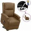 YOUTHUP Fauteuil Releveur Inclinable De Massage Marron Tissu - Brun