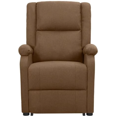 YOUTHUP Fauteuil Releveur Inclinable De Massage Marron Tissu - Brun 5 YOUTHUP Fauteuil Releveur Inclinable De Massage Marron Tissu - Brun – Image 3
