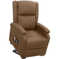 YOUTHUP Fauteuil Releveur Inclinable De Massage Marron Tissu - Brun 10 YOUTHUP Fauteuil Releveur Inclinable De Massage Marron Tissu - Brun -Pas Cher Fauteuil Magasin 60367257 4