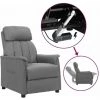 YOUTHUP Fauteuil Releveur Inclinable Gris Similicuir - Gris