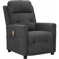YOUTHUP Fauteuil De Massage Inclinable Gris Foncé Tissu - Gris