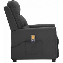 YOUTHUP Fauteuil De Massage Inclinable Gris Foncé Tissu - Gris -Pas Cher Fauteuil Magasin 60367887 3