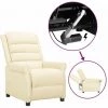YOUTHUP Fauteuil Releveur Inclinable Crème Similicuir - Crème