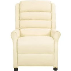 YOUTHUP Fauteuil Releveur Inclinable Crème Similicuir - Crème -Pas Cher Fauteuil Magasin 60367891 3