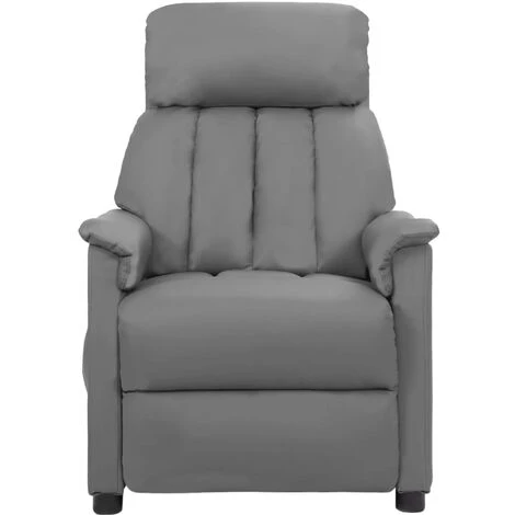 YOUTHUP Fauteuil Releveur Inclinable De Massage Gris Similicuir - Gris 5 YOUTHUP Fauteuil Releveur Inclinable De Massage Gris Similicuir - Gris – Image 3