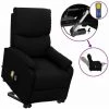 YOUTHUP Fauteuil Releveur Inclinable De Massage Noir Tissu - Noir