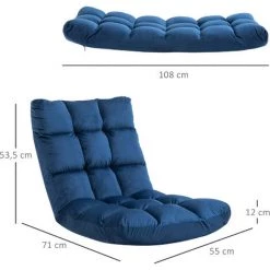 MH Fauteuil Convertible NAWEL Bleu Roi -Pas Cher Fauteuil Magasin 60448196 3