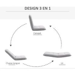 MH Fauteuil Convertible VALENTIN Gris Clair 10 MH Fauteuil Convertible VALENTIN Gris Clair -Pas Cher Fauteuil Magasin 60448254 4