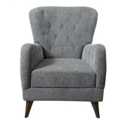 CAESAROO Fauteuil La Palma En Tissu Couleur Gris | Gris