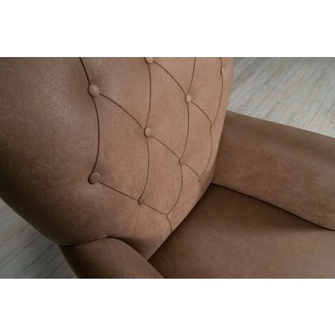 CAESAROO Fauteuil Stromboli En Tissu Couleur Caffé | Caffé 6 CAESAROO Fauteuil Stromboli En Tissu Couleur Caffé | Caffé â Image 4