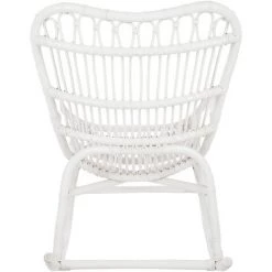 LES TENDANCES Fauteuil à Bascule Rotin Blanc Mate Jams 10 LES TENDANCES Fauteuil à Bascule Rotin Blanc Mate Jams -Pas Cher Fauteuil Magasin 60504840 4