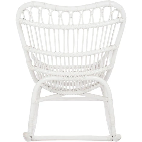 LES TENDANCES Fauteuil à Bascule Rotin Blanc Mate Jams 6 LES TENDANCES Fauteuil à Bascule Rotin Blanc Mate Jams – Image 4