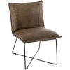 LES TENDANCES Fauteuil En Cuir Gris Vert Avi -Pas Cher Fauteuil Magasin 60524963 1
