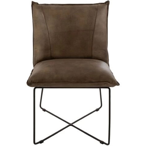 LES TENDANCES Fauteuil En Cuir Gris Vert Avi 4 LES TENDANCES Fauteuil En Cuir Gris Vert Avi – Image 2