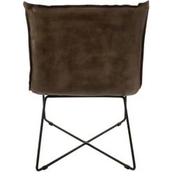 LES TENDANCES Fauteuil En Cuir Gris Vert Avi 11 LES TENDANCES Fauteuil En Cuir Gris Vert Avi -Pas Cher Fauteuil Magasin 60524963 5