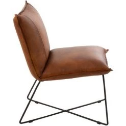 LES TENDANCES Fauteuil Cuir Cognac Avici -Pas Cher Fauteuil Magasin 60543950 3