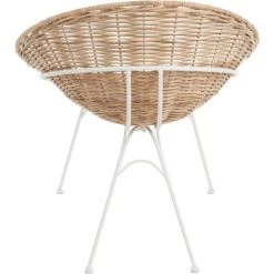 LES TENDANCES Fauteuil Rond Rotin Naturel Et Blanc Ibiza 10 LES TENDANCES Fauteuil Rond Rotin Naturel Et Blanc Ibiza -Pas Cher Fauteuil Magasin 60549734 4